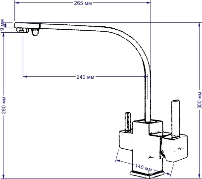 смеситель для кухни seaman barcelone ssl-5390 snow glossy