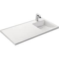 Раковина Aquaton Лондри 105 R 1A72223KLH010 на стиральную машину, белая