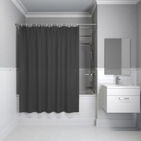 Штора IDDIS P03PE18i11 для ванной 200x180 см темно-серый PE