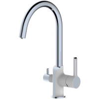 Смеситель для кухни Haiba HB76805-8 цвет белый \ хром