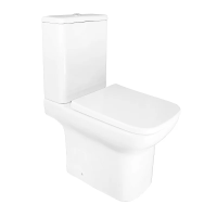 Унитаз компакт Azario Alba AZ-8323 напольный, безободковый, с бачком и сиденьем микролифт, 62х38х80.5 см, белый
