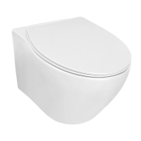 Унитаз Azario Keras AZ-99046W подвесной, безободковый, с сиденьем микролифт, 52x37x36 см,белый