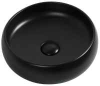Раковина накладная 36 см Aquanet Round-1-MB 00273680 черный матовый