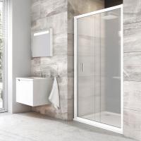 Дверь для душевой кабины в нишу Ravak Blix BLDP2-110 0PVD0100ZG профиль белый, стекло Sabina Grape