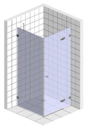 душевой уголок radaway almatea kdj 100 l×80 графитовое