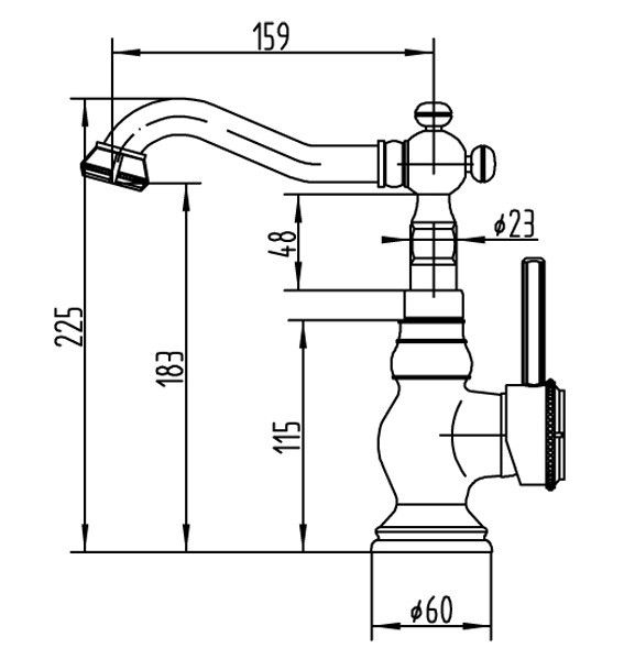 смеситель для раковины zorg antic a 309u-sl