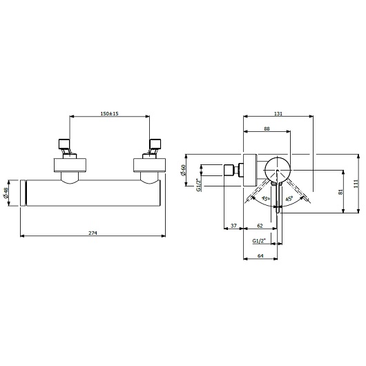 смеситель для душа villeroy & boch dawn tvs10630115061 хром