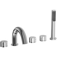 Смеситель Paffoni Jo JO044CR на борт ванны, на 5 отверстий, с душем, хром глянцевый