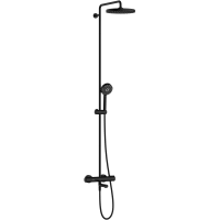 Душевая система Jacob Delafon Atom E26237-BL 250 мм, с терморстатом, черный матовый