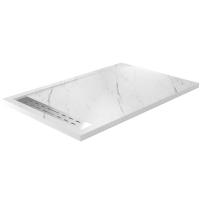 Душевой поддон из искусственного камня WasserKRAFT Rhin 140×90 44T36 белый матовый