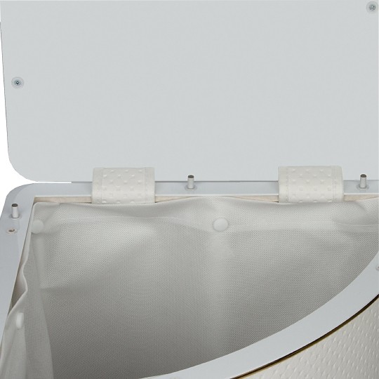 Корзина для белья Geralis PWH-U белая цвет хром, угловая