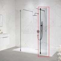 Душевая стенка RGW Z-071B 30 352207103-14 профиль черный, стекло прозрачное