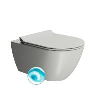 Унитаз подвесной GSI PURA 8815FR517 безободковый, Cenere Matte (пепельно-серый матовый)
