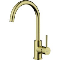 Смеситель Omoikiri Shinagawa 4994481 для кухни, светлое золото