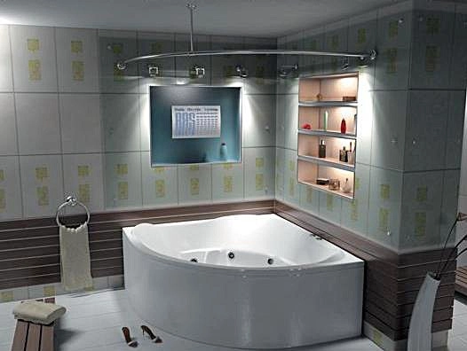 акриловая ванна bas ривьера 161x161 flat (вг00190), гидромассажная