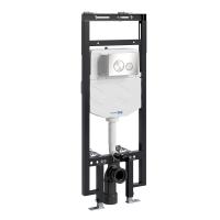Система инсталляции для унитазов WasserKraft Dinkel 58TLT.010.ME.BN02 с панелью смыва, цвет никель