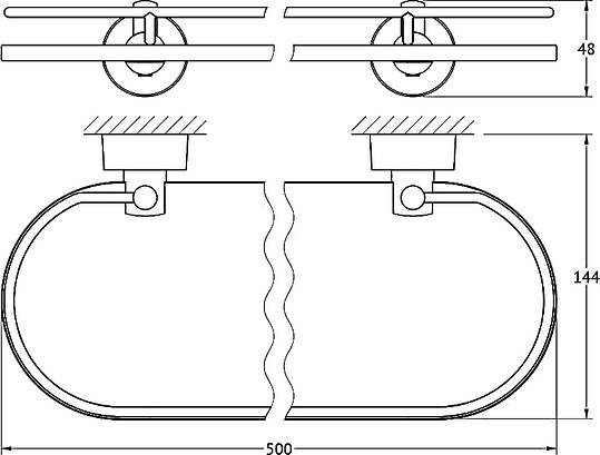 Полка для ванной FBS Nostalgy NOS 015 50 см