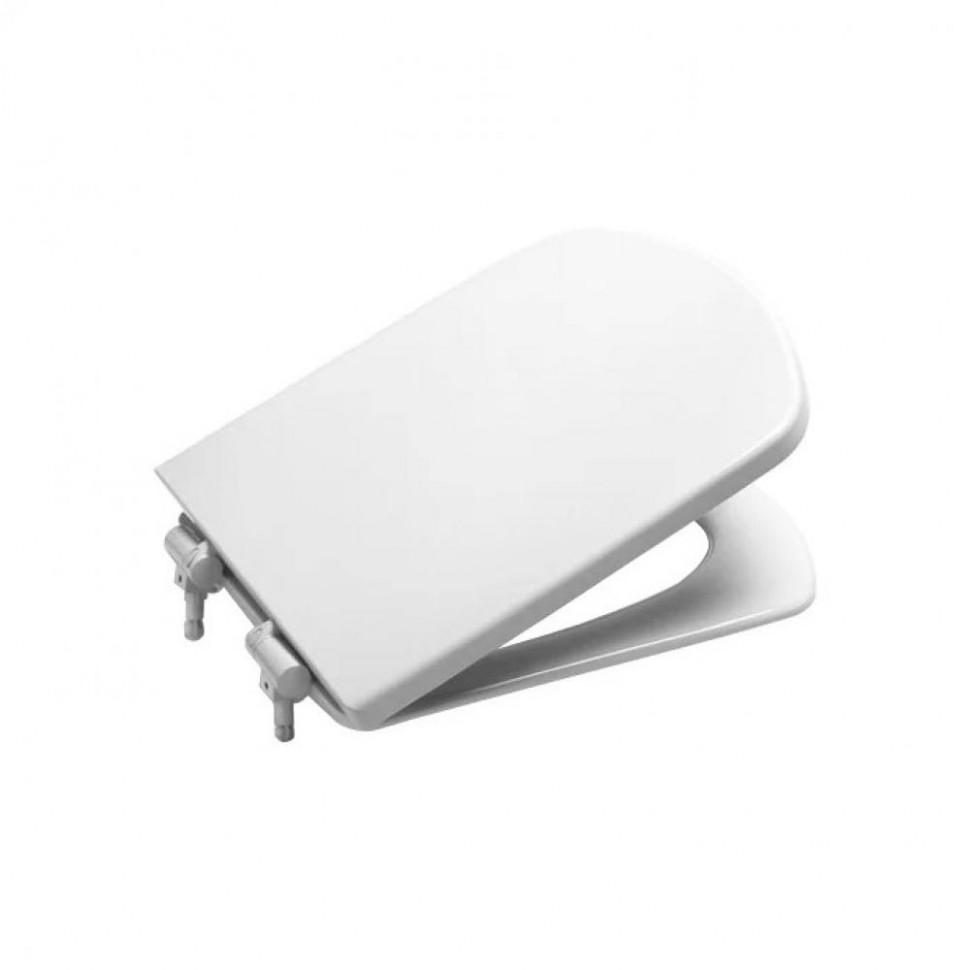 Сиденье для унитаза Roca Dama Senso ZRU9000041 с микролифтом, белое, петли хром