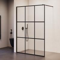 Душевая перегородка RGW Walk In WA-111B 100 411011110-84 профиль черный, стекло прозрачное