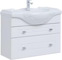 Тумбы под раковину Aquanet Рондо 00304289 85x33 см, белый глянец