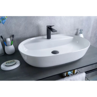 Раковина в ванную накладная CeramaLux 61 см D1346 белый