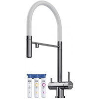 Смеситель для кухни с фильтром Omoikiri Kanto-BN-WH нержавеющая сталь 4994298 + H851P00