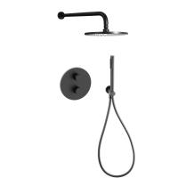 Душевой комплект Paffoni Light KITLIQ018NO 22.5 см, черный матовый