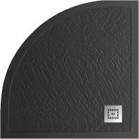 Поддон из искусственного мрамора BelBagno TRAY-MR-UNO-R-90-550-35-NERO-CR, цвет черный