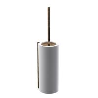 Туалетный ёршик Bertocci Easy 130 0922 8600 , напольный, композит, белый матовый/Industrial Bronze