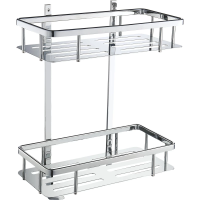 Полка для ванной Wonzon & Woghand WW-4141 24,5 см, двойная, хром