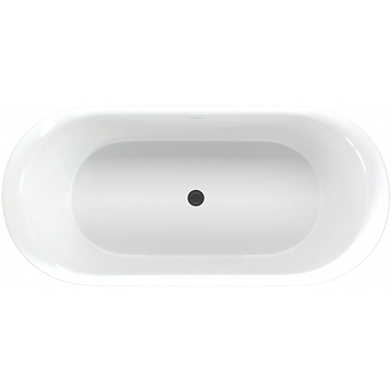 акриловая ванна aquanet family smart 170x78 88778-mw-mb , цвет белый матовый/ черный матовый
