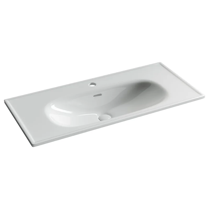 Раковина накладная Ceramicanova Sabo с отверстием под смеситель 100 CN13003 белый