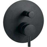 Смеситель Paffoni Light LIG015NO для ванны и душа, встраиваемый, с внутренней частью, черный матовый