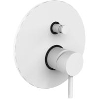 Смеситель Paffoni Light LIG015BO для ванны и душа, встраиваемый, с внутренней частью, белый матовый