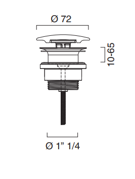 донный клапан catalano 5poslgs для раковины, без перелива, серый матовый снято с производства