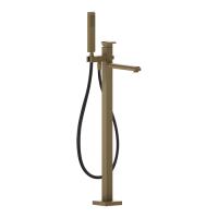 Смеситель для ванны Gessi Eleganza 46131#713, напольный, цвет: Antique Brass