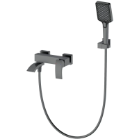 Смеситель для ванны Wonzon & Woghand Fit WW-88639009-BGM с душевым гарнитуром, темный графит матовый