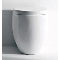 Унитаз Kerasan Flo 311401 приставной, с креплением, без сидения, 48x36 см, Bianco lucido