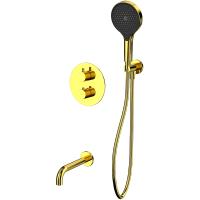 Смеситель для ванны Whitecross Y gold YSET10TOPGL с термостатом Золото