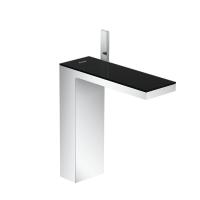 Смеситель Axor MyEdition 47020600 для раковины с донным клапаном, излив 24.5 см, хром/черное стекло