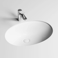 Раковина встраиваемая под столешницу Ceramicanova Element овальная 520x380x150 мм с переливом цвет белый CN6076