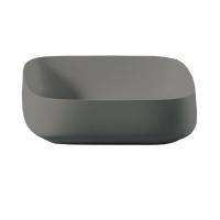 Раковина ArtCeram Cognac Quadro COL008 15 34 накладная, без отв., без перелива, на столешницу, Saniglaze, 55x35xh15.5 см, grigio oliva