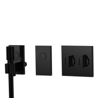 Смеситель Fima Carlo Frattini Switch для душа встраиваемый, термостат, на 2 полож, ручной душ и черный шланг 1500 мм, внешн часть, черный матовый