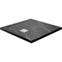 Душевой поддон из искусственного камня WasserKRAFT Neime 90×90см 19T03 черный матовый