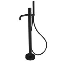 Смеситель Fima Carlo Frattini Spillo Tecхh F3034T/6NXNS для ванны, напольный, с ручным душем, чёрный матовый