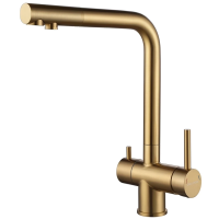 Смеситель для кухни Paulmark Skalen Sk213020-BG, цвет брашированное золото