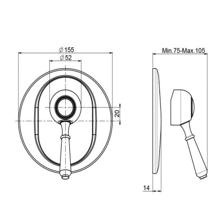 смеситель для душа fima carlofrattini bell f3369/1cr