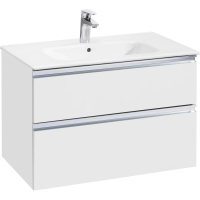 Тумба с раковиной белый глянец 80,5 см Roca The Gap A857399806 + 32799C000