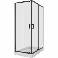 Душевой уголок Niagara Nova NG-6810-08 BLACK 120×80 профиль черный, стекло прозрачное