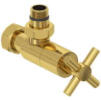 Вентиль запорный угловой Сунержа 03-1408-1234 3/4"x1/2" г/ш, золотой